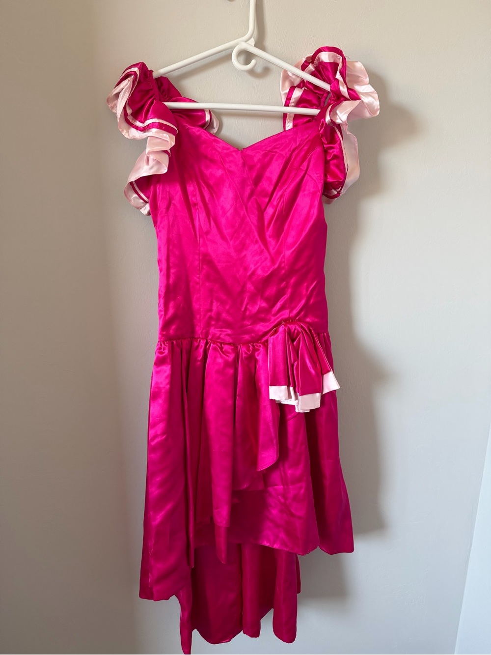Junkorama (IYKYK) Hot Pink “Prom” Satin Dress
